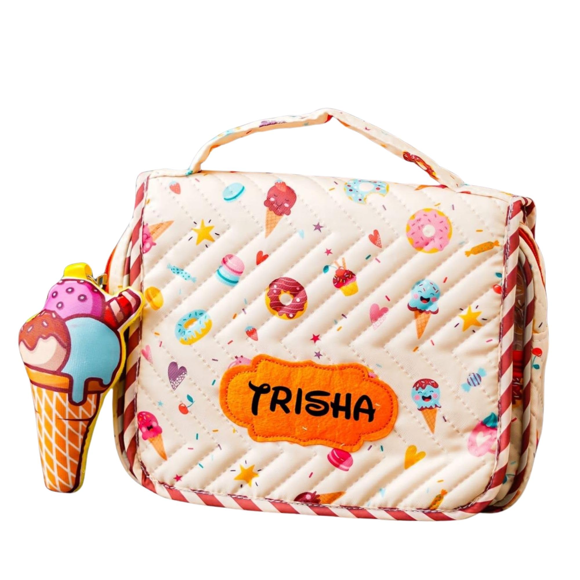 your gift studio Customized Faux Leather Sling Bag for Kids with Name Engraving | Customized Sling Bag Birthday Gift for Boys and Girls (Orange)-picture-13