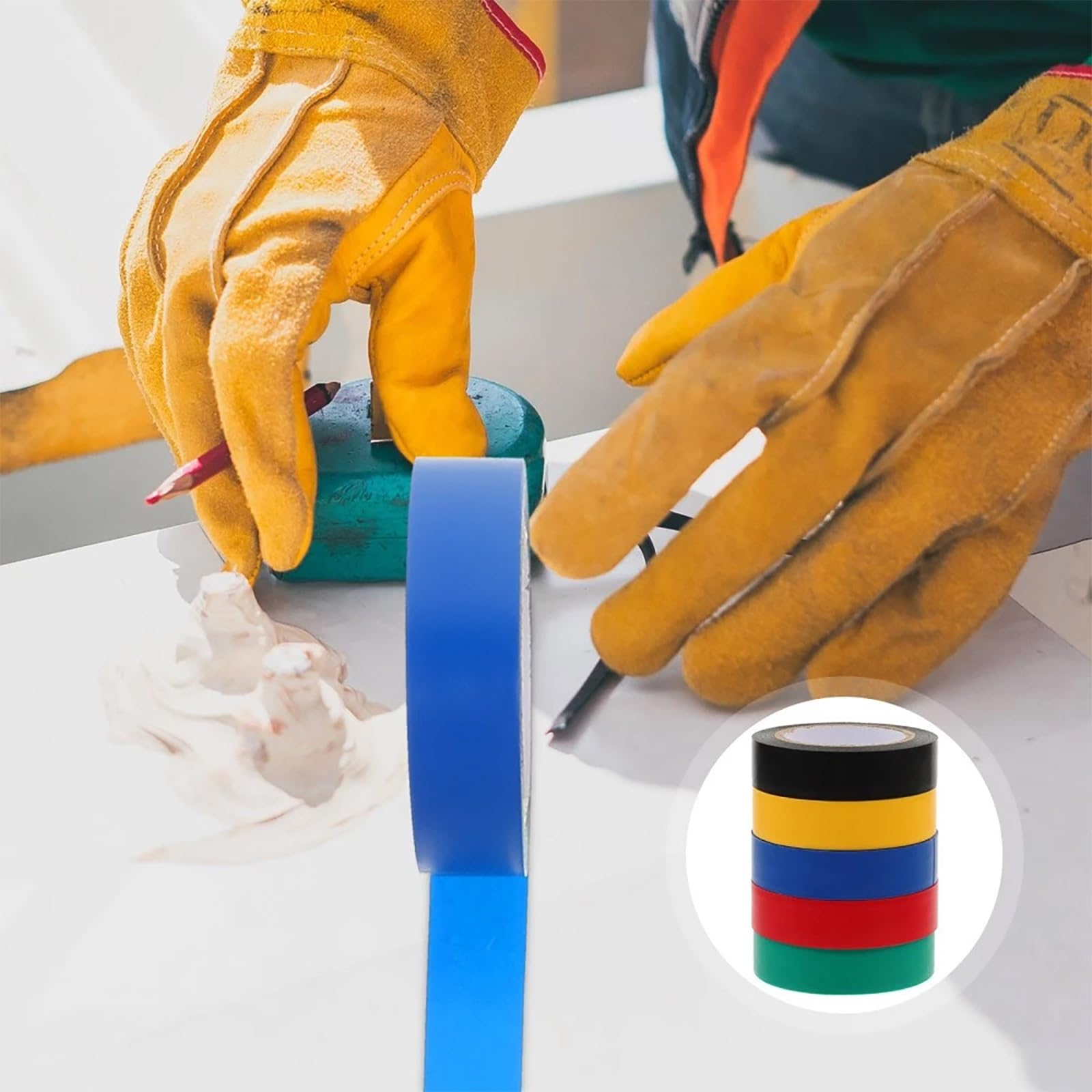 Isolierband In Verschiedenen Farben, 10er-Pack – Wasserdicht, Industrie-PVC, 30,5 X 20,1 M – Stark Selbstklebend, For Die Kabelisolierung, 160 Mm, 600 V