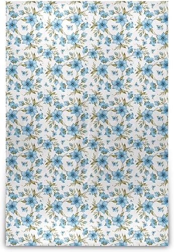 Seamless Beautiful Flowers Flannel Blanket, Ultra-Soft Cozy Throws for Couch, Office, Sofa, All Season Use Blanket 60"x90" Plush Blanket