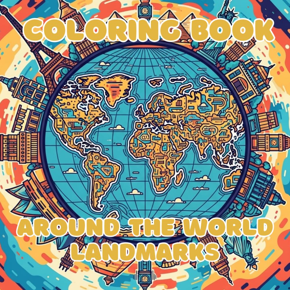 Around the World Landmarks: Historic Architecture and Famous Places to Color (Vintage Muses Collection : Timeless Eras, Classic Style, and Retro Elegance to Color)