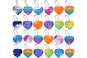 Rainbow Mini Pop It: Sensory Relaxation, Keychain Convenience