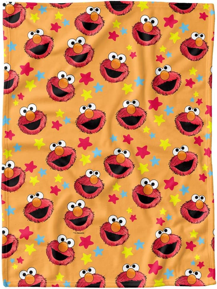 LOGOVISION Sesame Street Lightweight Baby Blanket, 30"X40", Elmo Pattern Unisex for Infants Girls & Boys