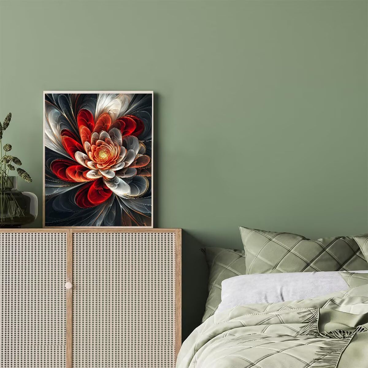 Dipingere con i Numeri Fiore, Paint by Numbers Adulti Astratto, Fai da te Creativi Adulti Quadri da Dipingere Numerati Kit per Decorazione Della Parete di Casa, Regalo 80x110 cm Senza Cornice V3-0