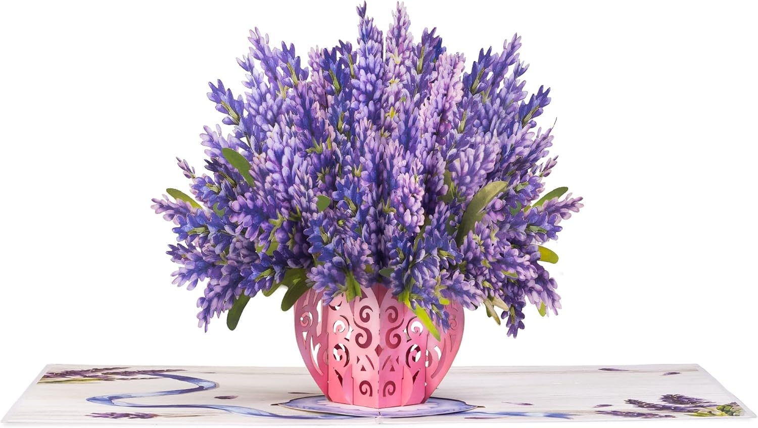 Paper Love 3D Flower Bouquet Pop Up Mother's Day Card, with Lavender Forever Flowers Keepsake, Gift for Mothers Day, Birthday, Graduation, Get Well, Thank You, All Occasion - Oversized 10" x 7" Cards - Includes Envelope And Note image 5