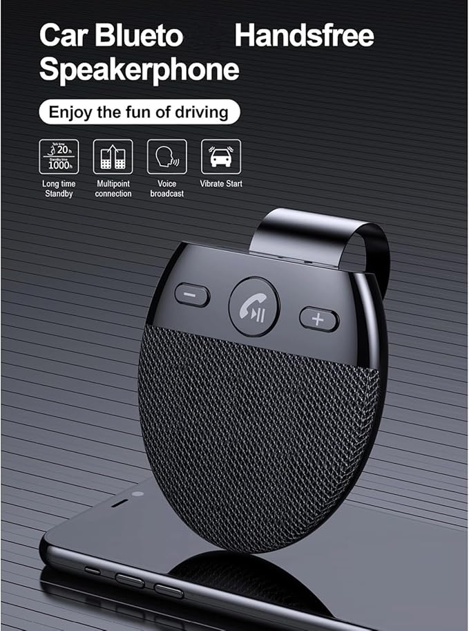 Parlante Manos Libres Bluetooth 5.0 para Coche - Reducción de Ruido miniatura 2