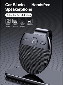 Hands Bluetooth 5.0 Car Speaker - Double Noise Reduction, Siri Voice Guidance, Handsfree