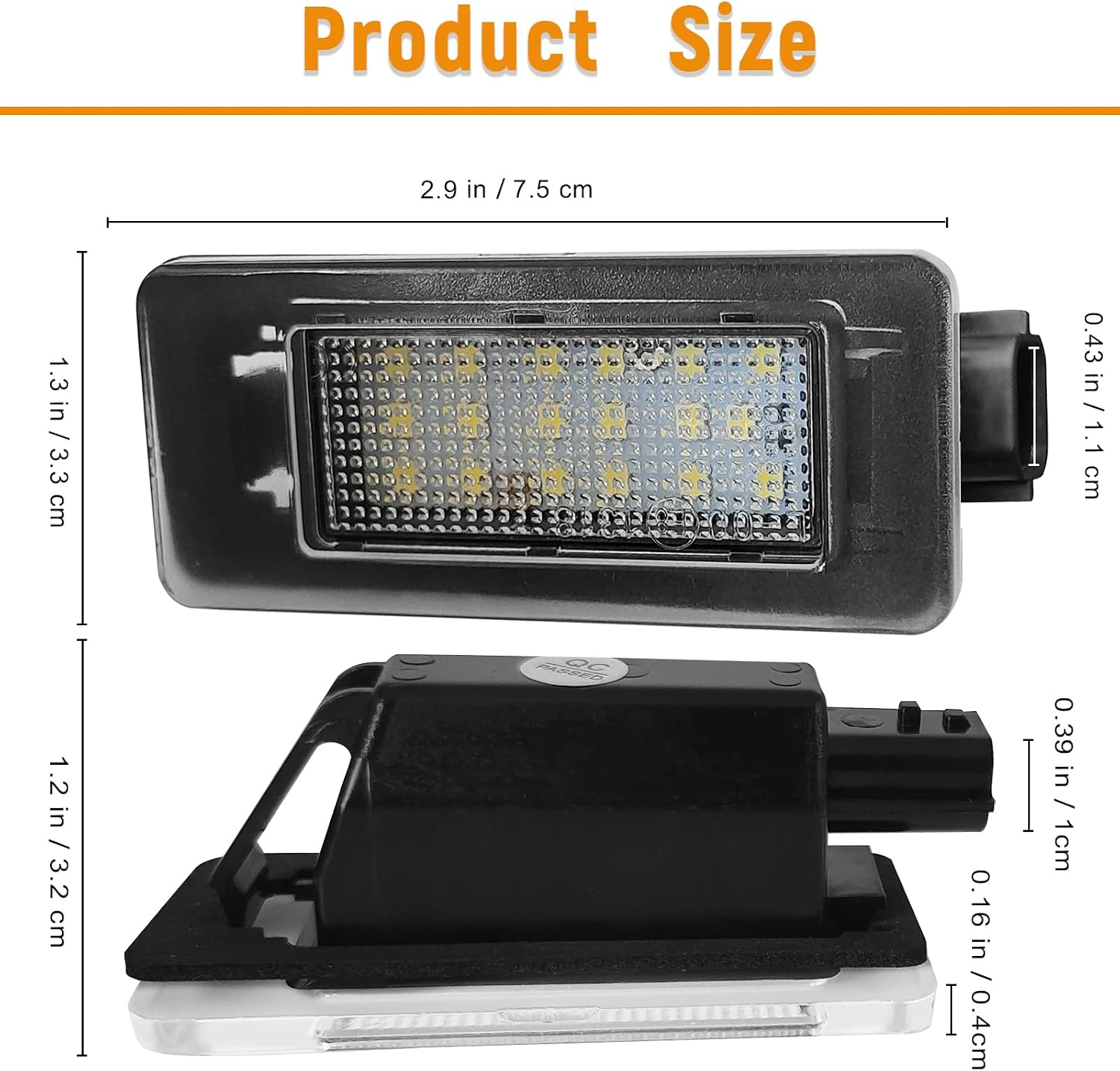 2PCS License Plate Lights, White Light, Compatible with Nisan Altima Sentra Versa Rogue 2019-2023, Rear Tag Light Kit Assembly, Replcement OE#: 26510-8990E