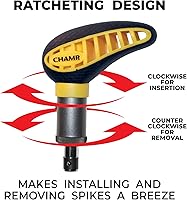 Vista 5 de Champ Llave Maxpro de picos de golf, negro y amarillo