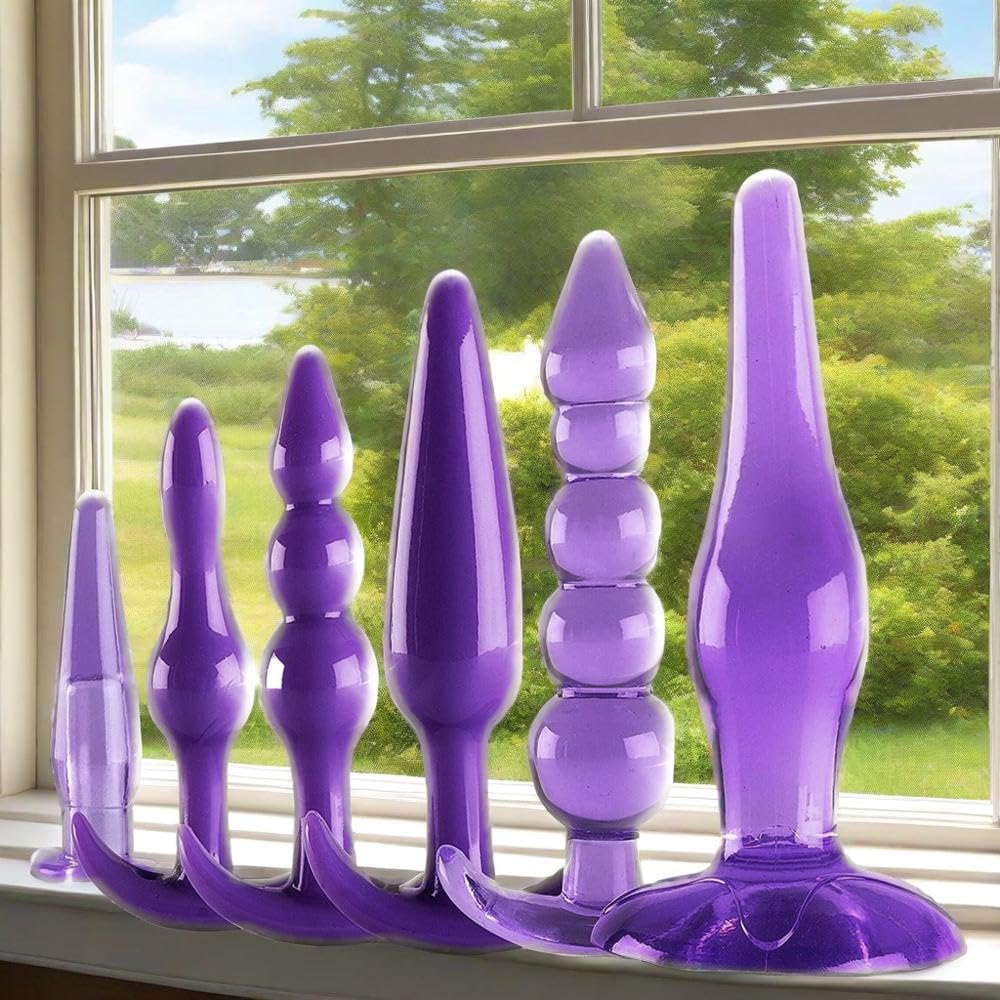 2RTA8-6 Purple Silicone Trainer Kit Male Exercise Plug Kit of Different Specifications, Giving You a Variety of Choices and Wonderful Experiences