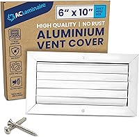 LAMINAIRE 6x10 Aluminum HVAC Vent Cover - Adjustable 1-Way Airflow Register for Wall/Ceiling, Quiet Damper with Rubber Seal