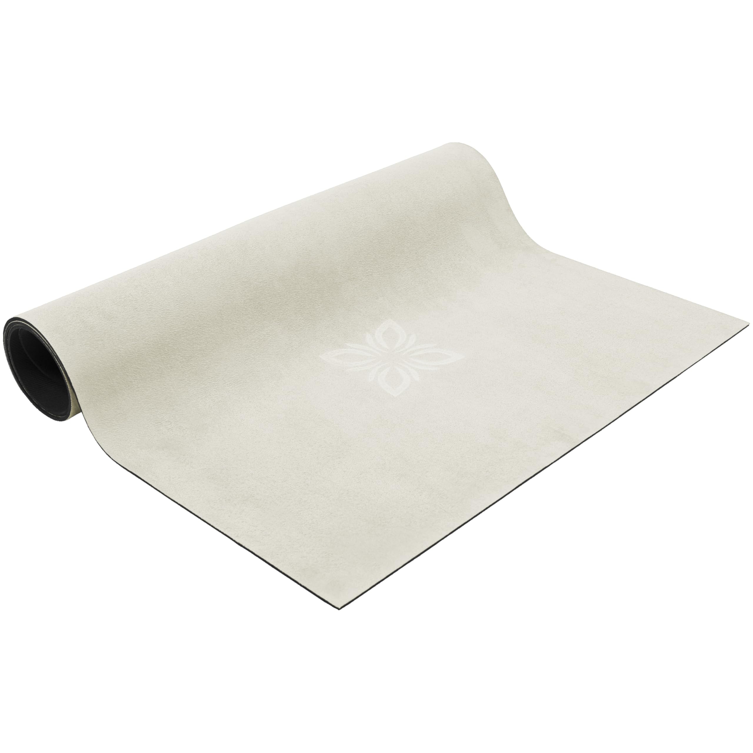 Yogamatte & Pilatesmatte – Rutschfest & feuchtigkeitsabsorbierend – Mikrofaser-Oberfläche mit Naturkautschuk für Yoga, Pilates & Fitness – Gelenkschonende Gymnastikmatte – 190x70cm, 4mm dick