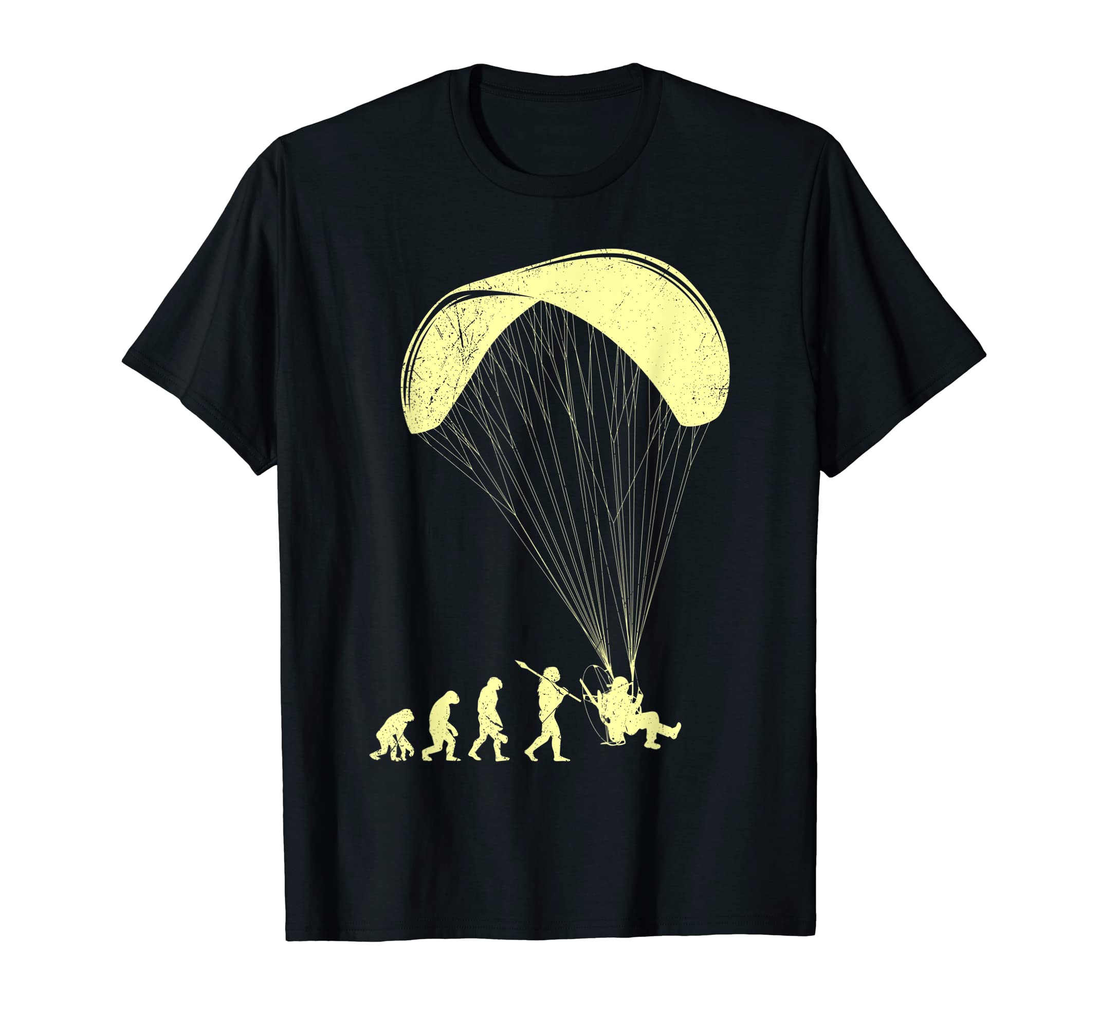 Paragliding Geschenke & Gleitschirmflieger ShirtsParamotor Evolution Monkey Human Paraglider Pilot T-Shirt
