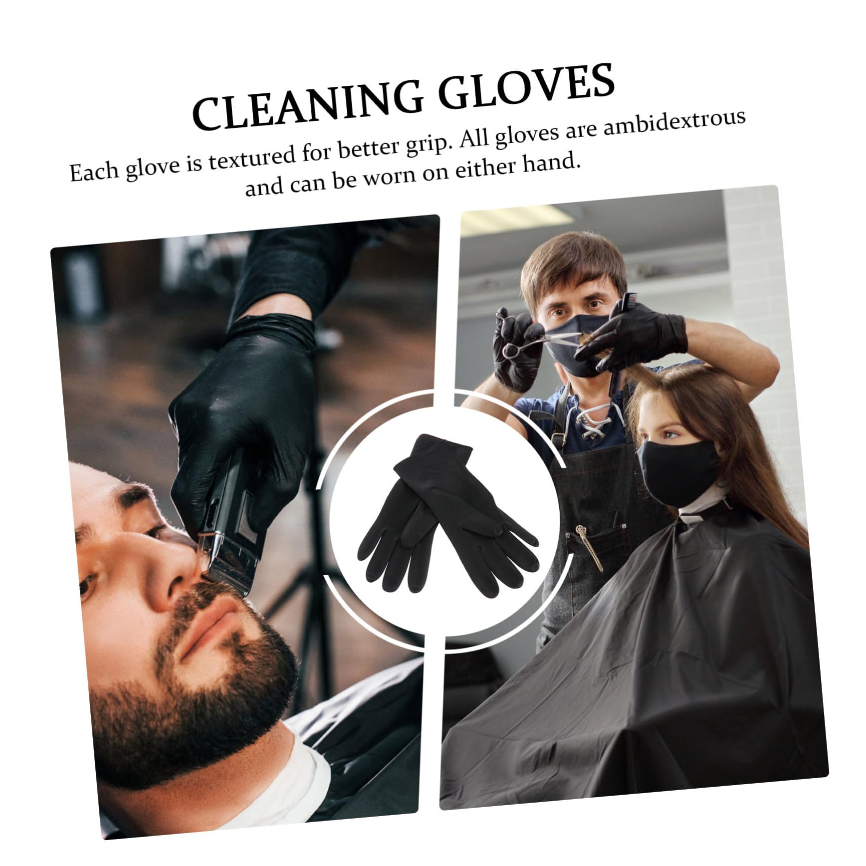 SOESFOUFU Hair Shampoo Gloves Waterproof Anti-slip Gloves for Women Men Reusable for Hair Dyeing Barber