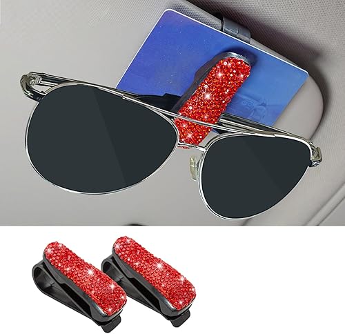 Miniatura 1 de Zufoty 2 soportes para lentes para visera solar de automóvil, soporte para lentes de sol para automóvil, soporte para lentes de sol de automóvil,