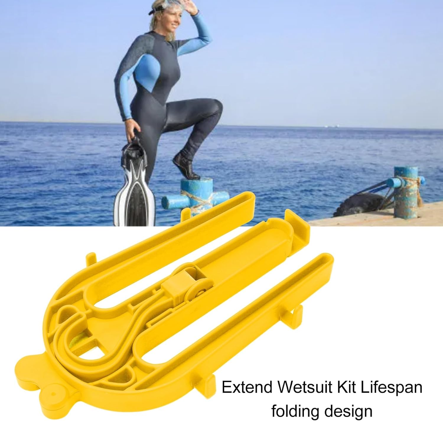 Wetsuit Hangers, Heavy Duty Wetsuit Hanger with 360° Rotating Hook, Folding Fast Drying Rack for Surfing, Scuba Diving, and Boots