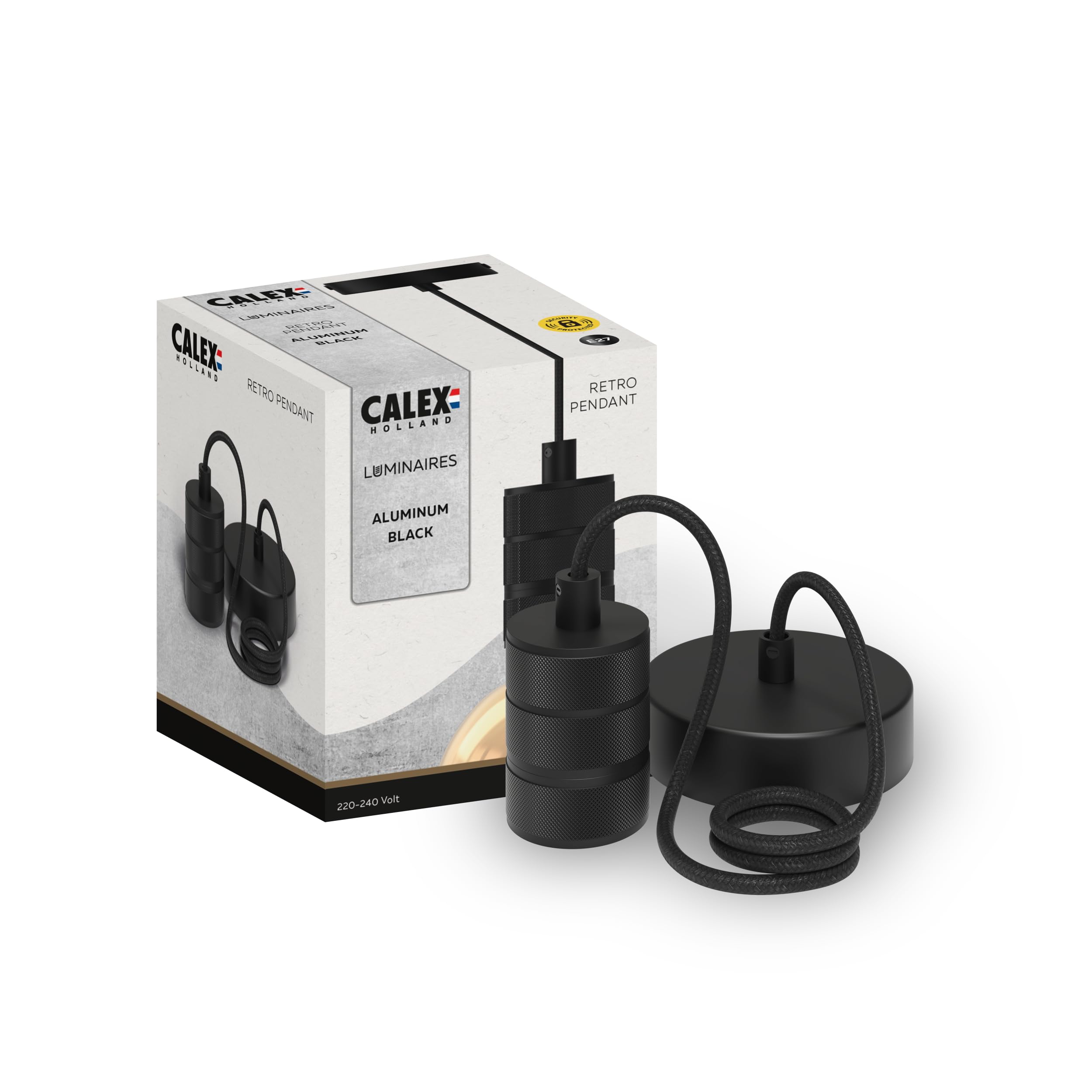 Calex Black - Hanging Lamp Retro 1.5M - E27 - Excl. Light Source