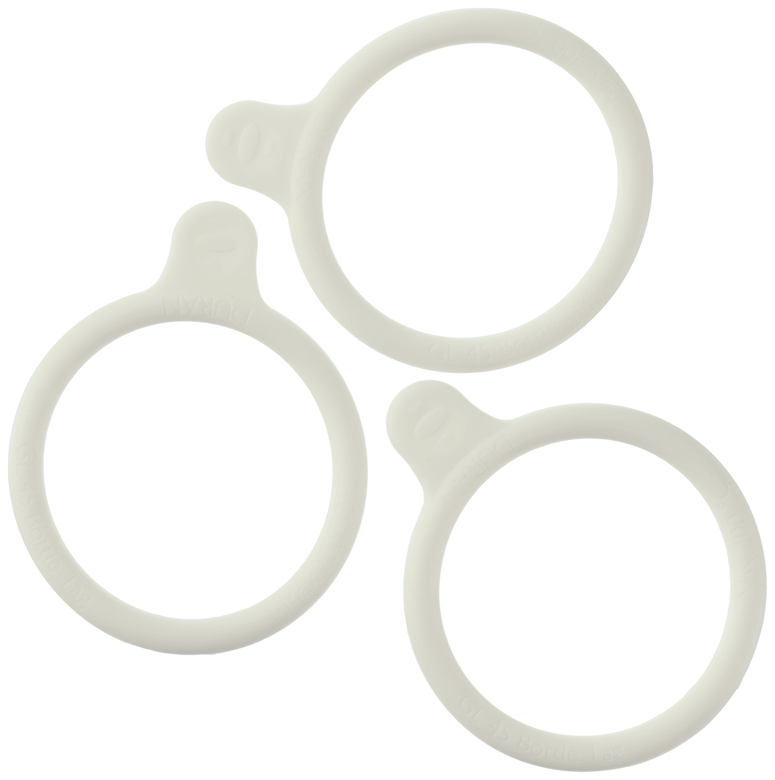 Bottle Tag, F/GL 45 DURAN Media Bottles, White Silicone