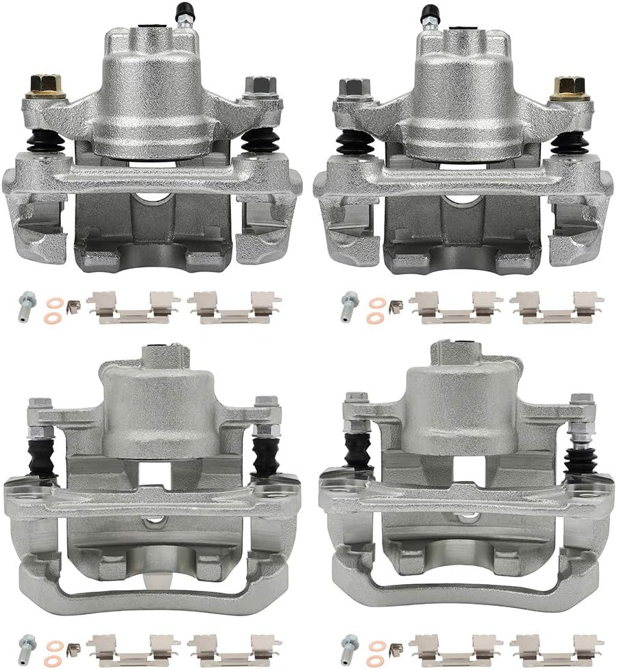 Disc Brake Caliper Assembly ANPART 19B2697 19B2696 19B2714 19B2715 w/Bracket Front & Rear Sets of 4 Compatible For Toyota Avalon 2005-2007,For Toyota For Camry 2005-2006,For Toyota Solara 2004-2008