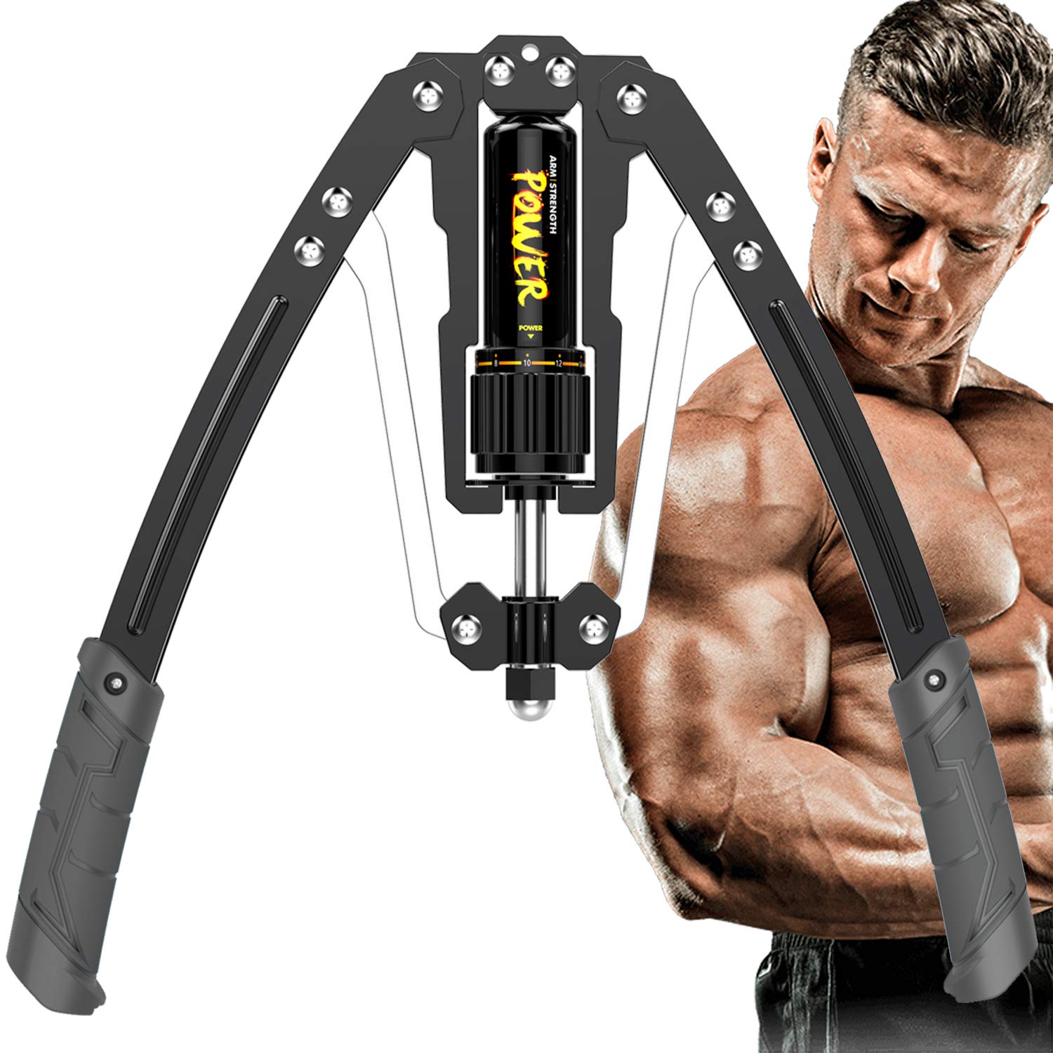 EAST MOUNT Twister Arm Exerciser - Adjustable 22-440lbs Hydraulic Power, Home Chest Expander, Shoulder Muscle Training Fitness Equipment, Arm Enhanced Exercise Strengthener.(Black) (B086ZF87CP) Amazon Price History, Amazon Price Tracker