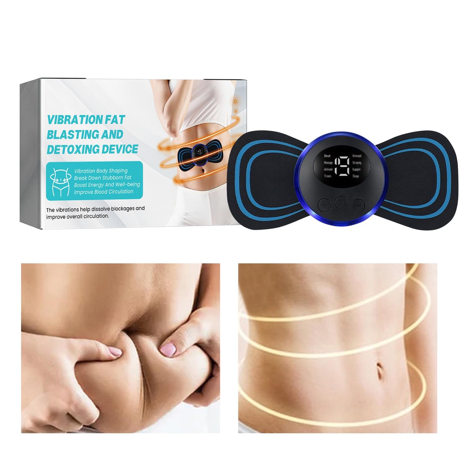 Quemador de grasa abdominal para mujeres, equipo de entrenamiento estimulador,Almohadilla de masaje para dispositivo adelgazante - Masajeador de vientre para eliminar la grasa, máquina de