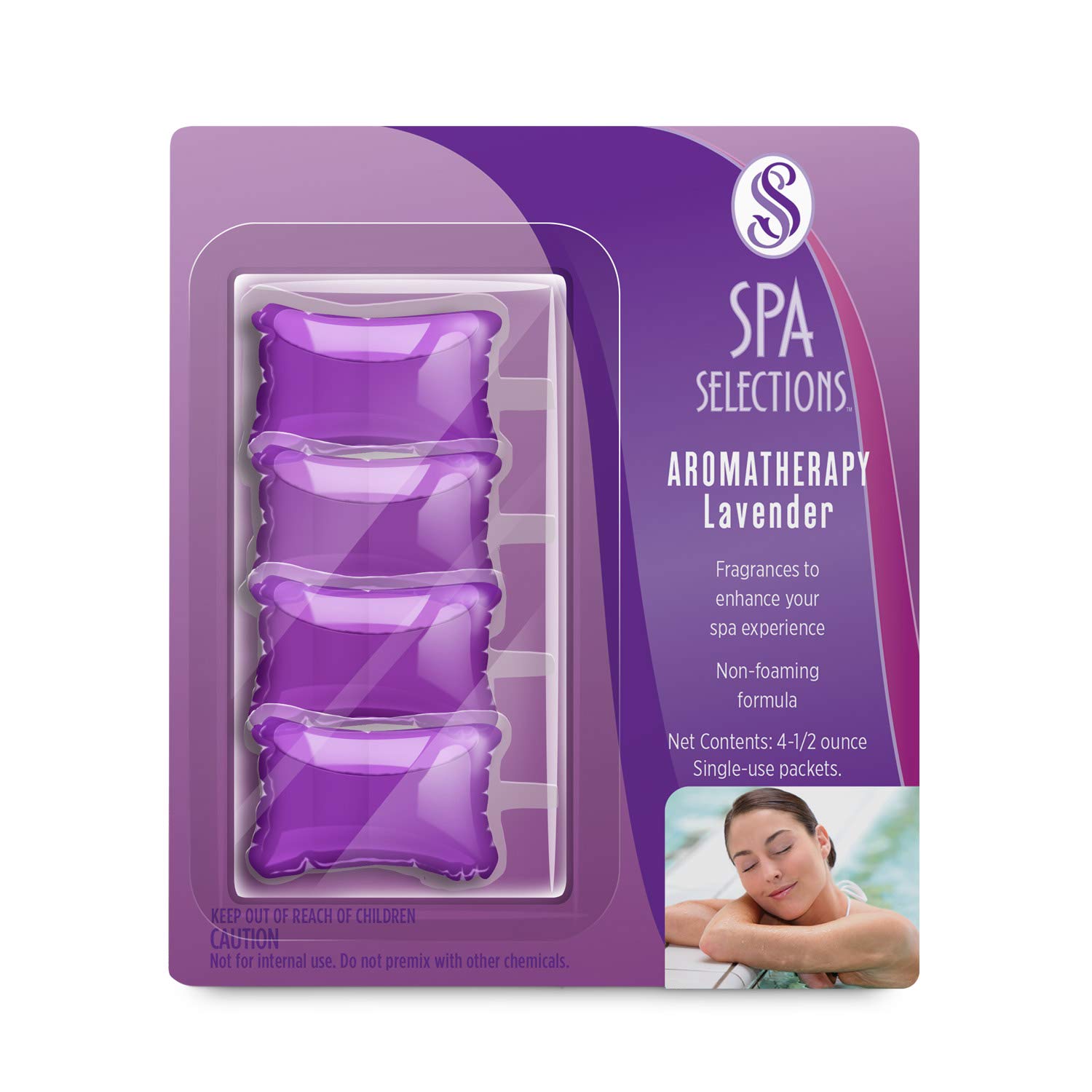 Spa Selections Aromatherapy Pillow Packs, Lavender - 4 (0.5 oz.) Single Use Packets