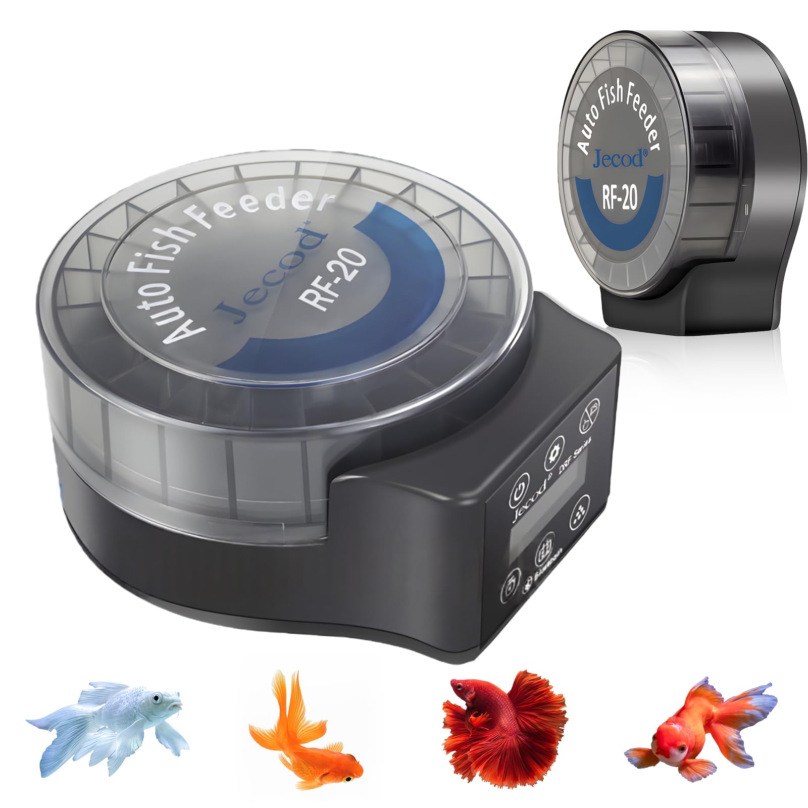 Distributeur automatique de nourriture pour poissons pour aquarium, distributeur automatique pour aquarium, 140 ml, alimentation automatique de poissons avec minuterie, distributeur de nourriture pour