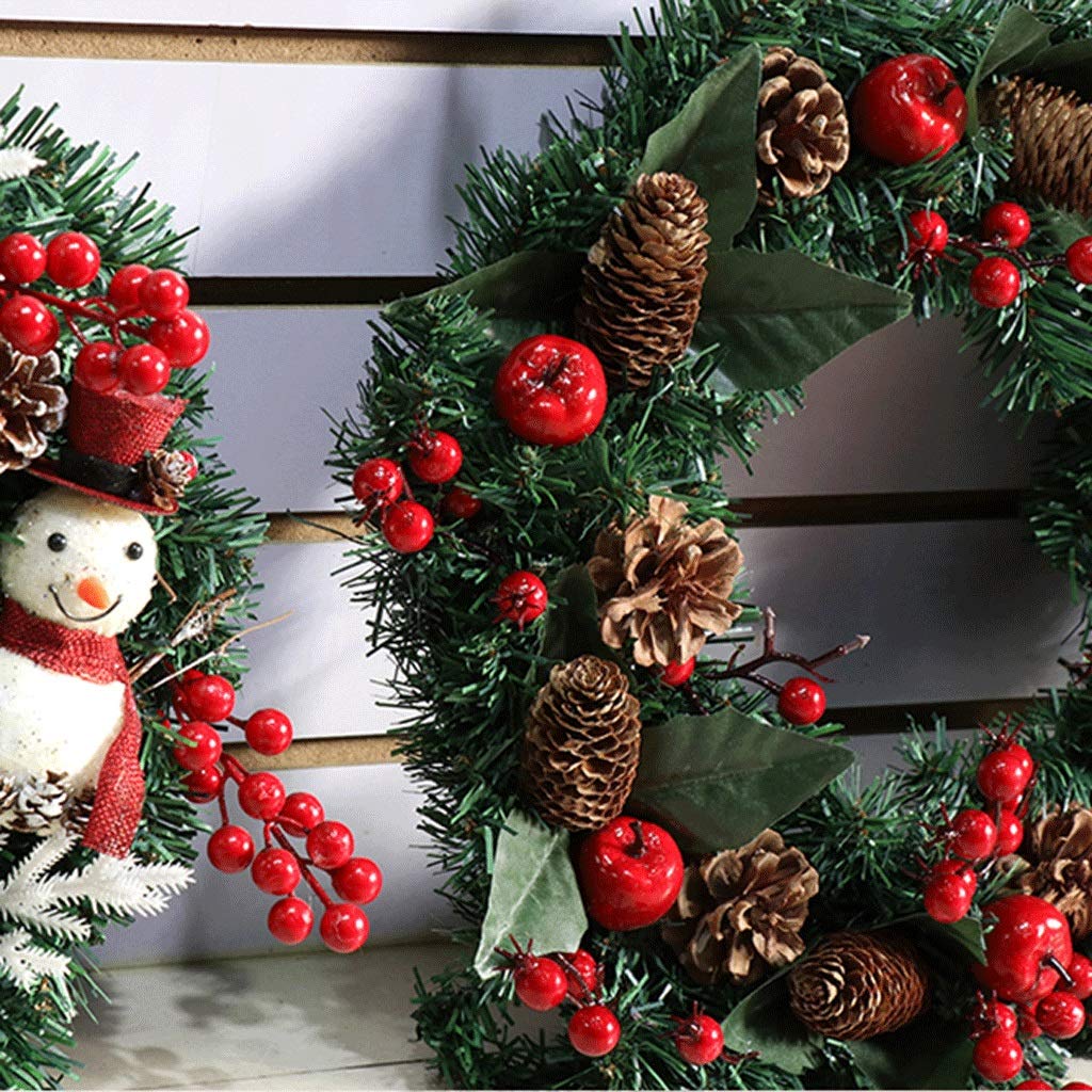 Künstliche Weihnachtsgirlande Mit Tannenzapfen & Roten Beeren – Dekoration Für Tür & Wand