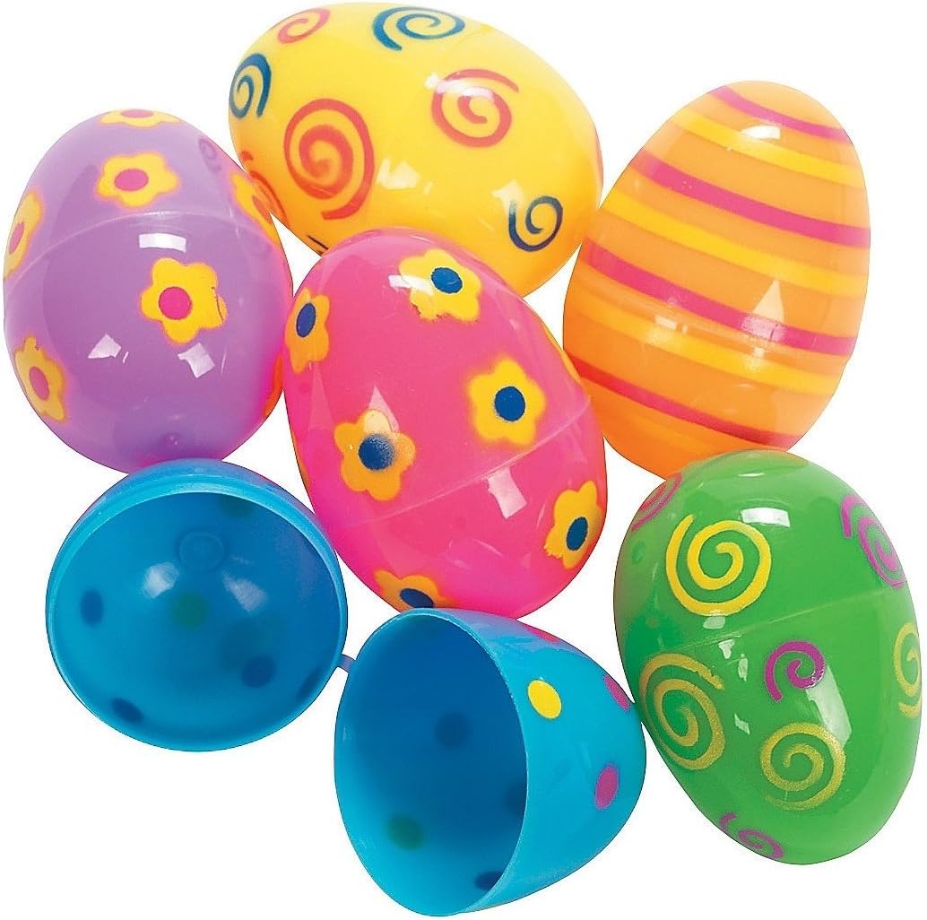 Fun Express Bright Printed Easter Eggs (72 Pack) 2 3/8"