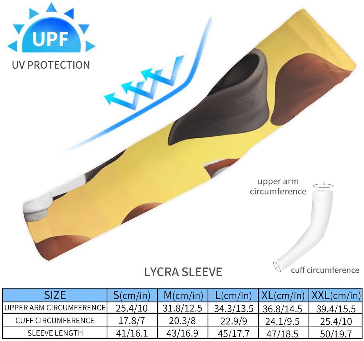 Dog Cartoon Arm Sleeves for Men Women Sun Protection Sleeves Cooling Compression Arm Covers for Sport