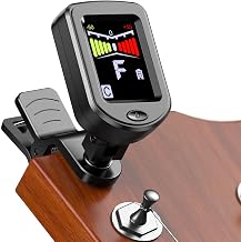 New Bee GT20 Guitar Tuner, High Precision, Clip Tuner, Auto Off, Small, Black
