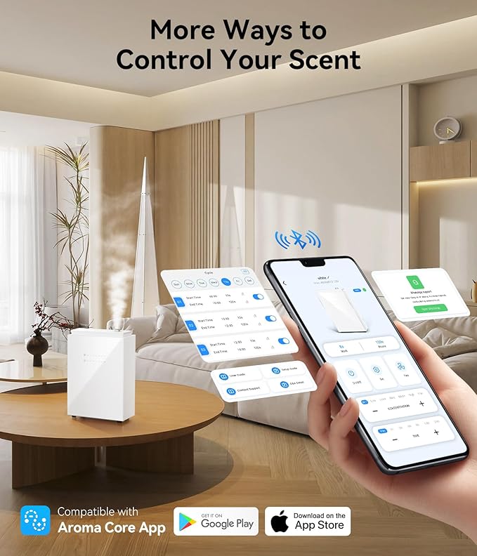 Difusor de Aceites Esenciales FYNTRA U4, 5500 Sq.Ft, WiFi y Bluetooth miniatura 3