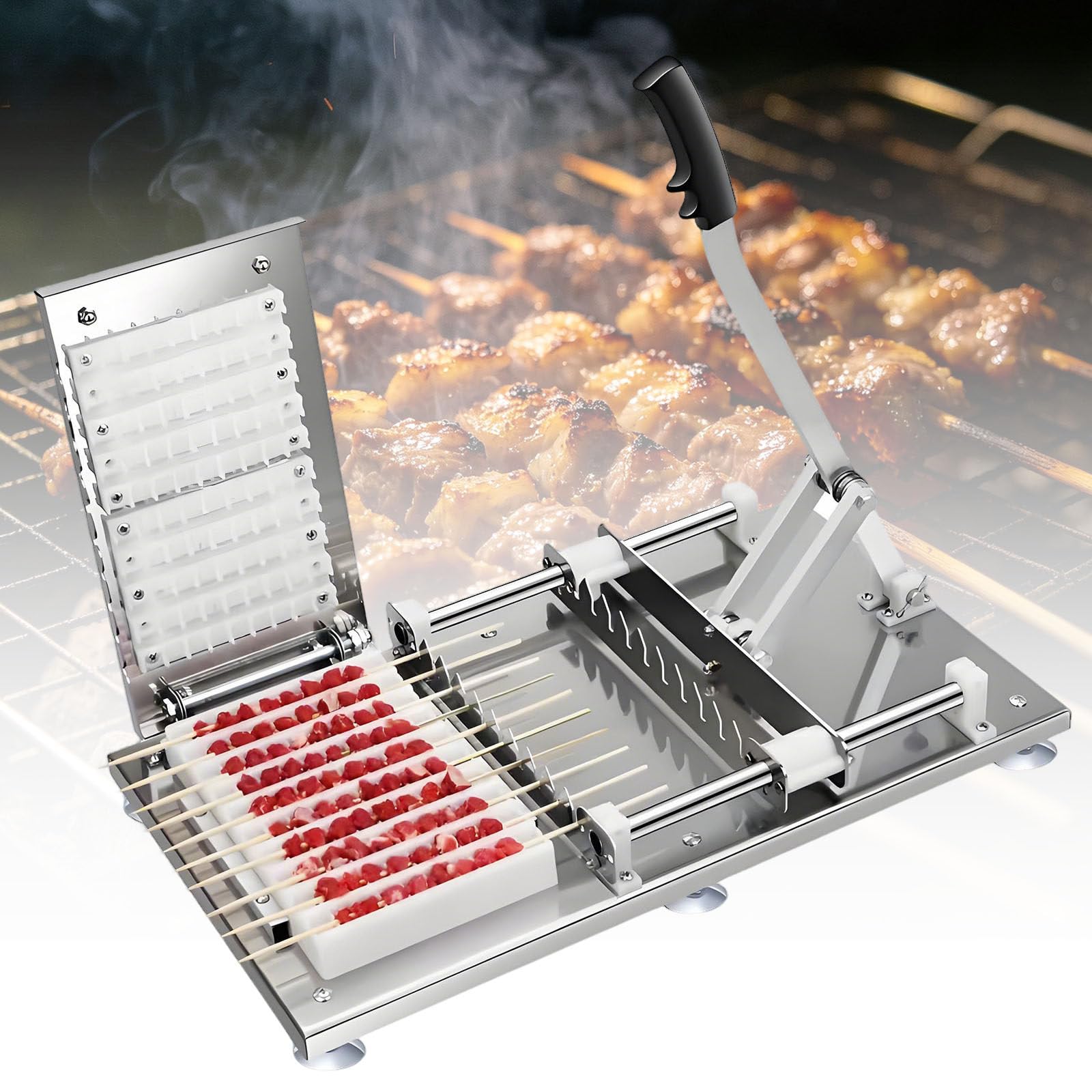 Máquina para hacer brochetas de carne sin ensuciarte las manos