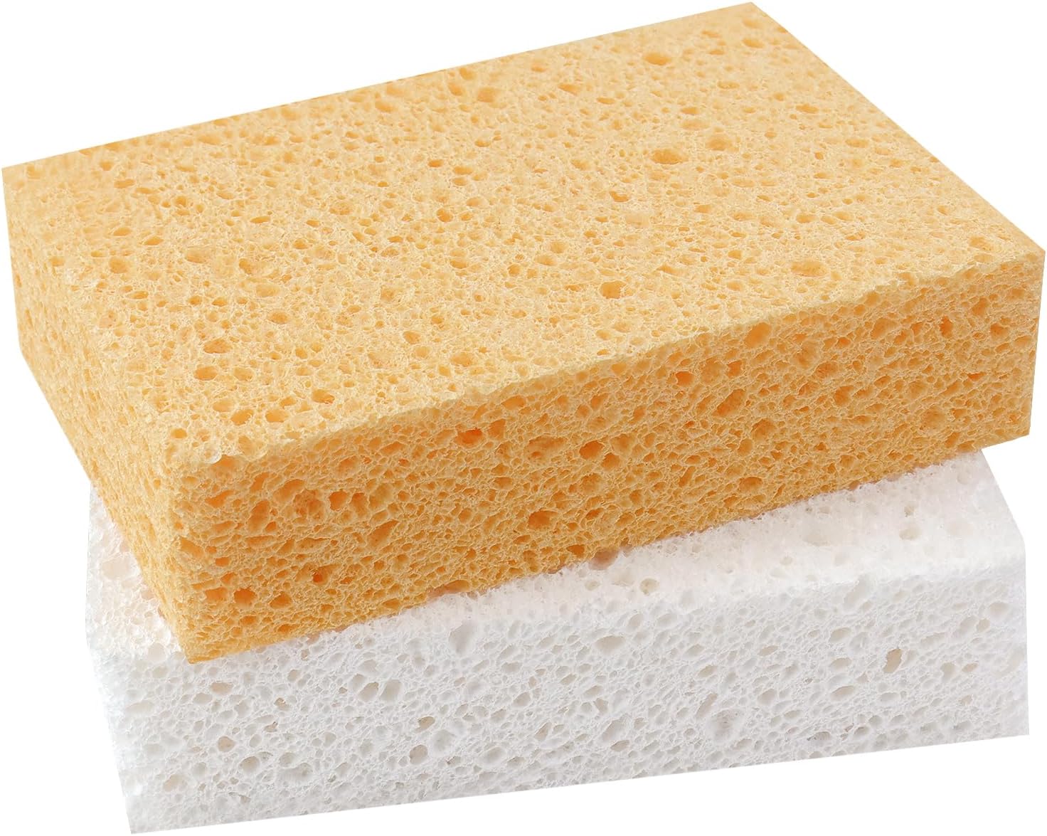 Extra Large Dish Sponges Kitchen for Cleaning, Natural Cellulose Sponges Reusable and Biodegradable, Non Scratch Sponge for Cleaning Household Use (2-Pack)