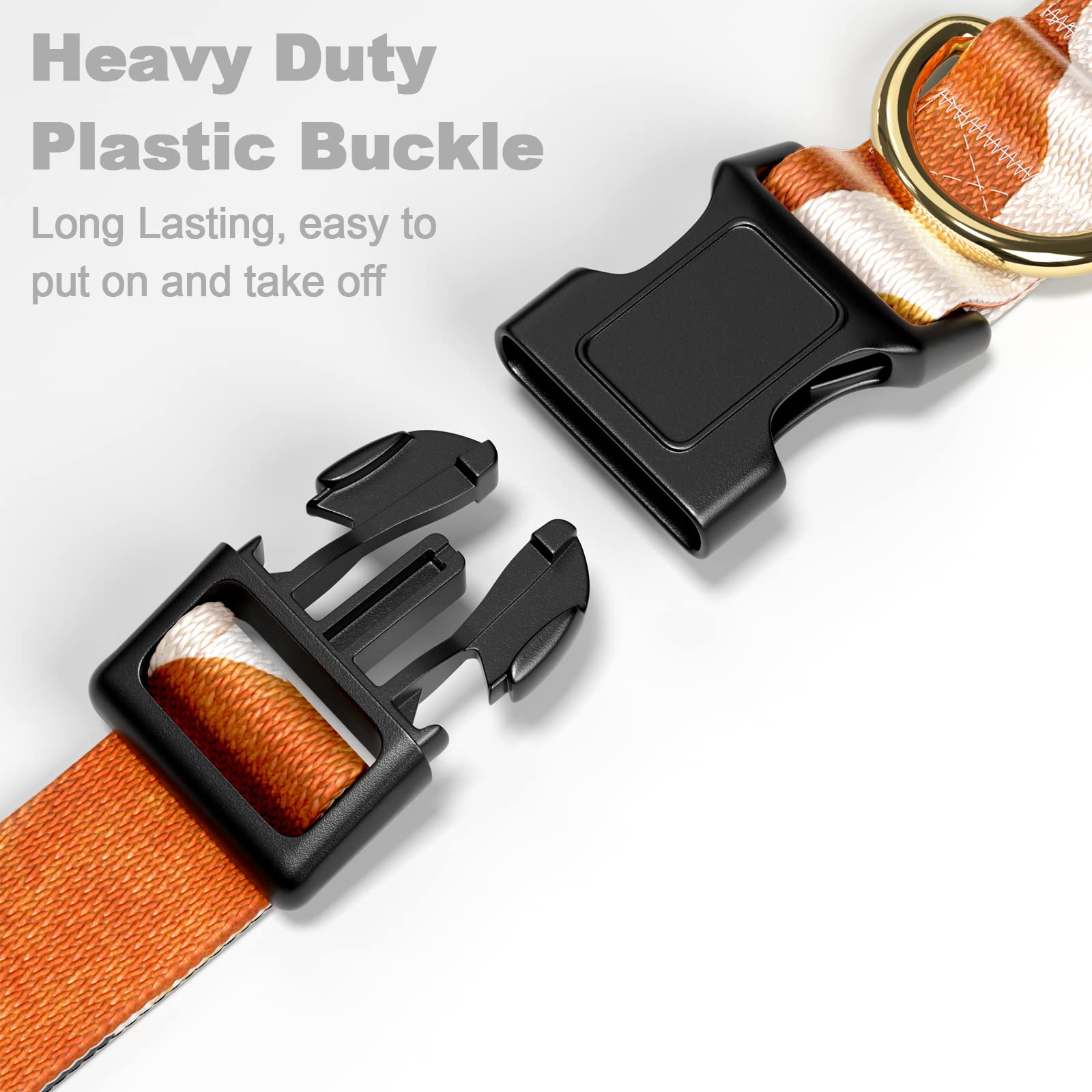 Rnivvi Dog Collar, Personalized Adjustable Dog Collars for Medium Dogs, Cute Puppy Collar for Boy and Girl Dogs, Soft Pet Collar with Quick Release Buckle for Walking Running, Abstract Art Dog Collars - 4
