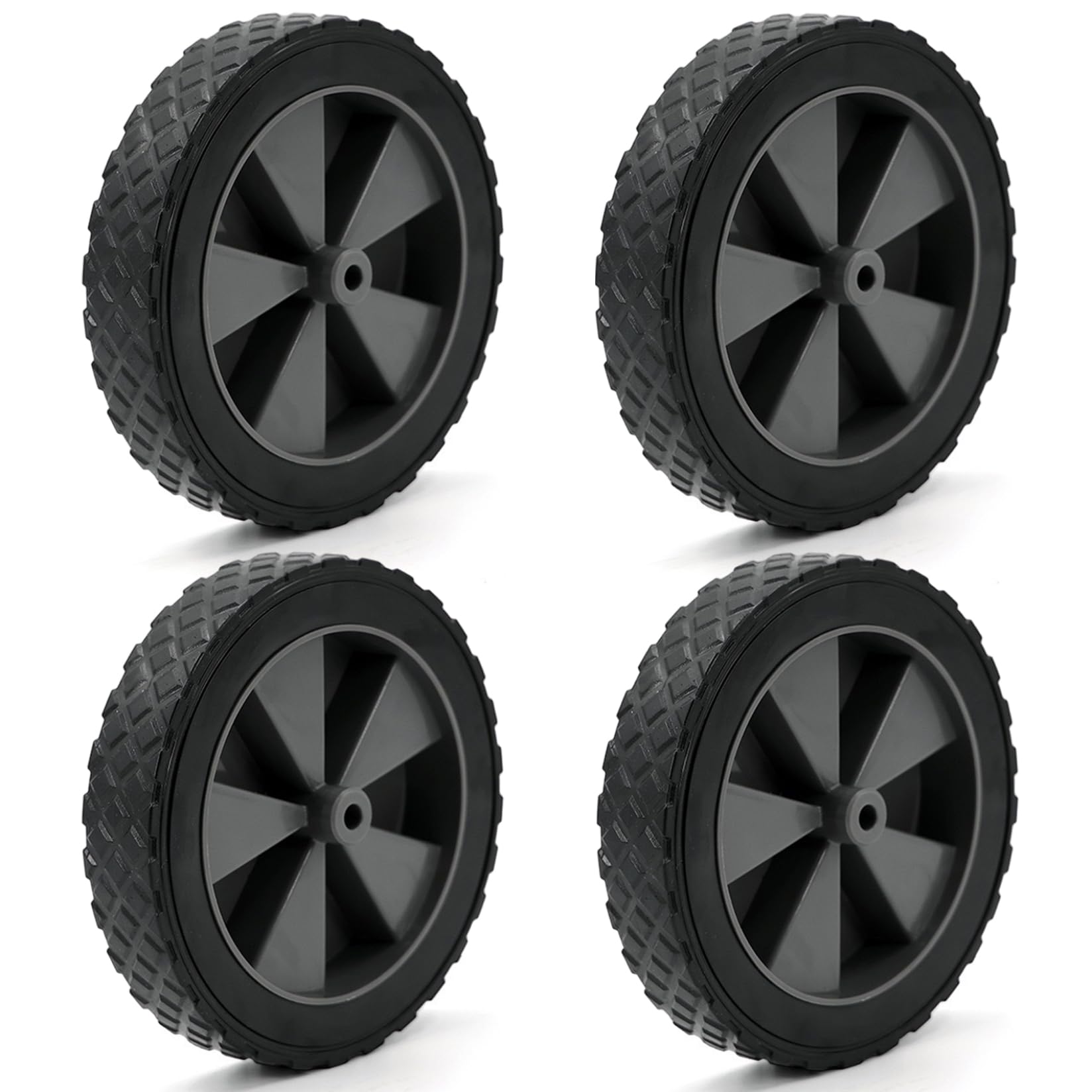 Hand Truck Wheels|4-Pack Folding Wagon Replacement Wheels - 5 Inch Hand Truck Tires Fit for Most Camping Carts & Utility Wagons