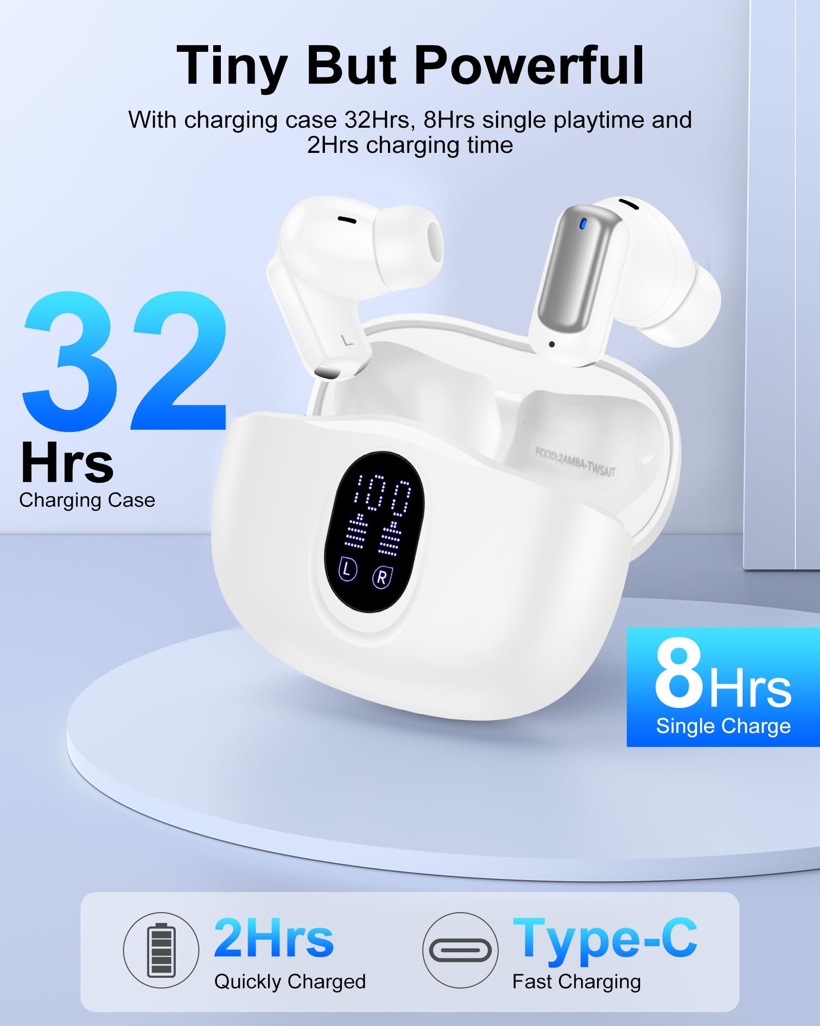 Auriculares Bluetooth para iPhone 17 Pro Max 17 Air 16e 16 15 Plus 14 13 Mini 12 11, auriculares inalámbricos con cancelación de ruido IPX5 con pantalla LED, auriculares inalámbricos estéreo