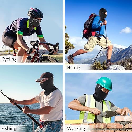 Miniatura 6 de Pasamontañas de verano para hombres y mujeres, máscara facial de seda de hielo refrescante, protección UV, pasamontañas para ciclismo, motociclismo,