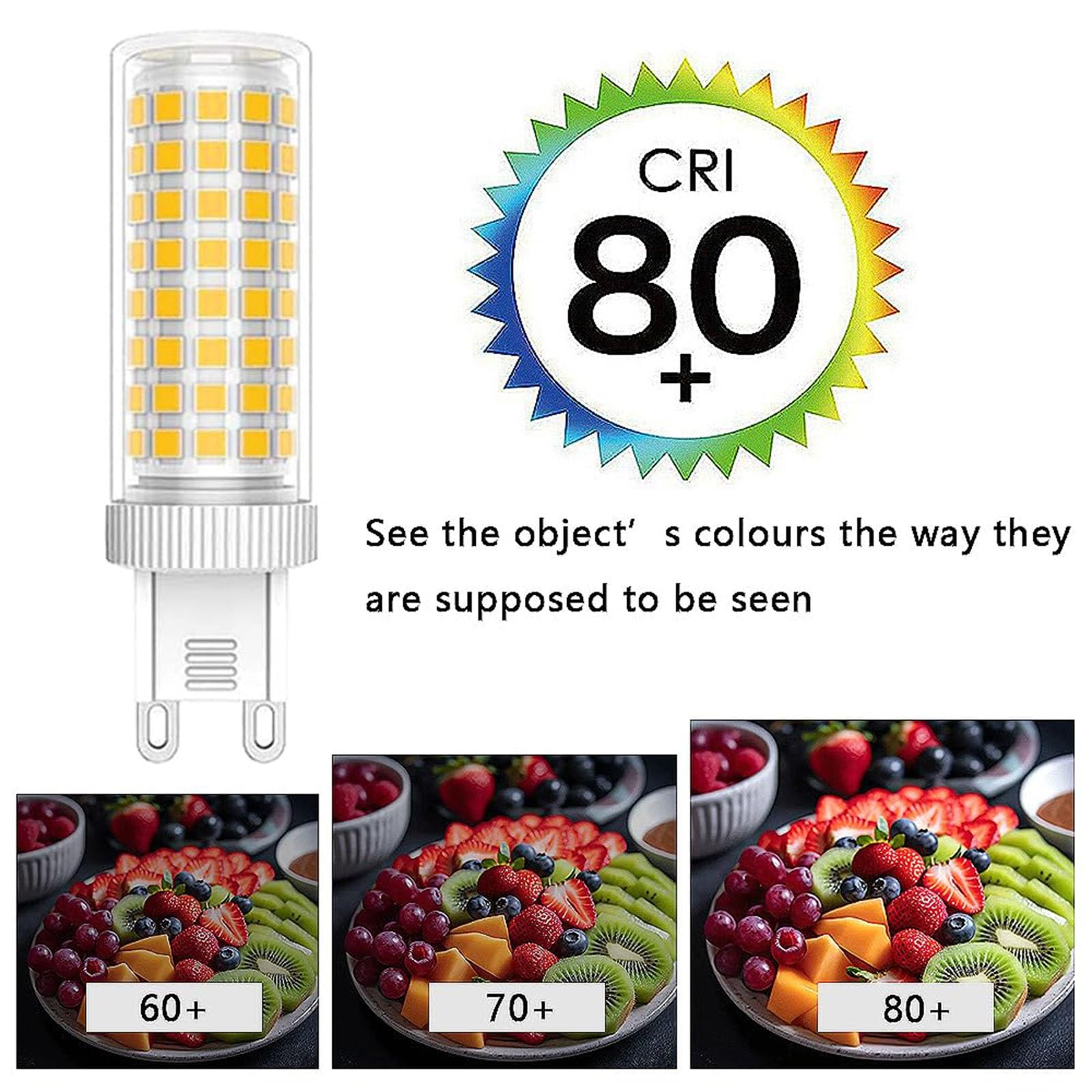 Żarówki LED G9 ciepła biel 3000 k, 10 W, zamiennik 100 W, oszczędność energii, bez migotania, do oświetlenia domu, żyrandol sufitowy, sypialnia, kuchnia (12 szt.)