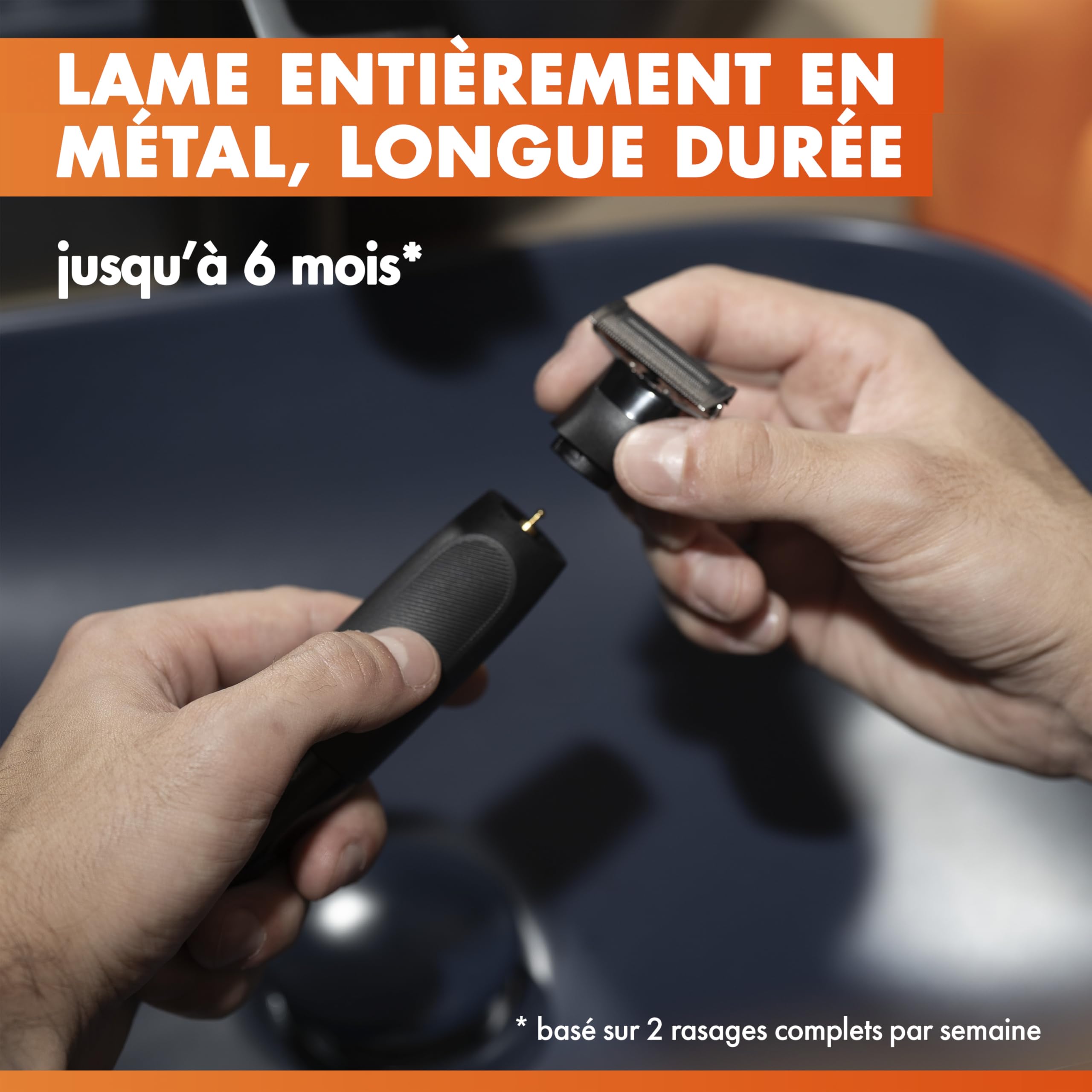 Gillette Tondeuse et Rasoir Electrique Homme Fusion One Tout-en-Un, 3 + 2 | Hybride pour le Rasage Corporel et du Visage, Etanche, sans Fil, Tête Pivotante, Accessoires Barbe et Corps
