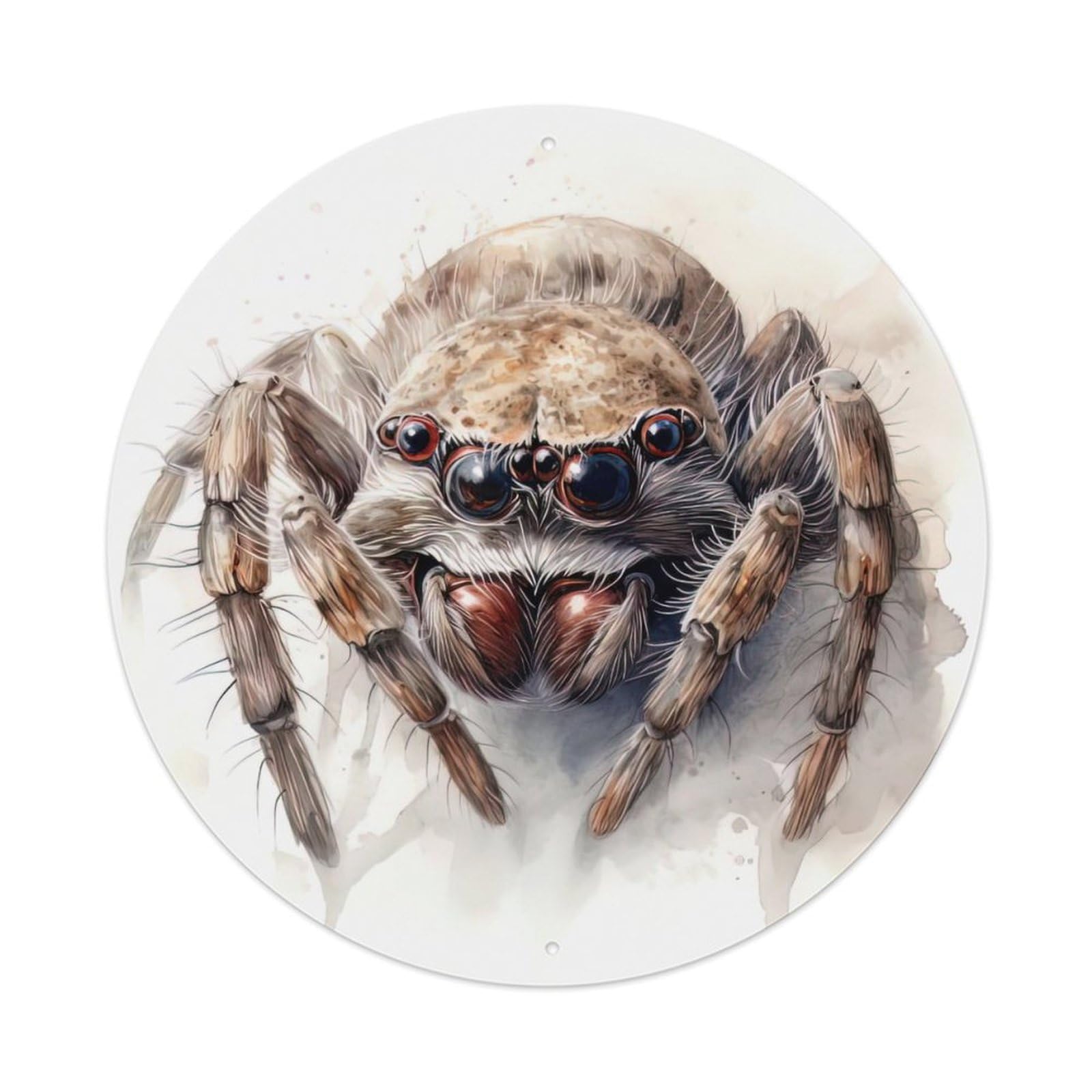 Insect Artwork Spider Vintage Metal Tin Sign Plaque Wall Decor for Cafe, Club Bar, Office, Garden Metal Poster 8x8Inch