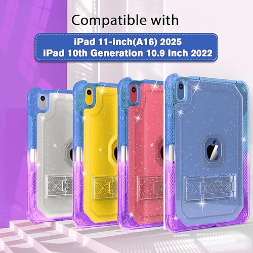 Miniatura 9 de Funda para iPad de 10 generación de 10.9 pulgadas 2022, resistente a los golpes con soporte para lápices, 10.9 pulgadas, funda translúcida de 10.9
