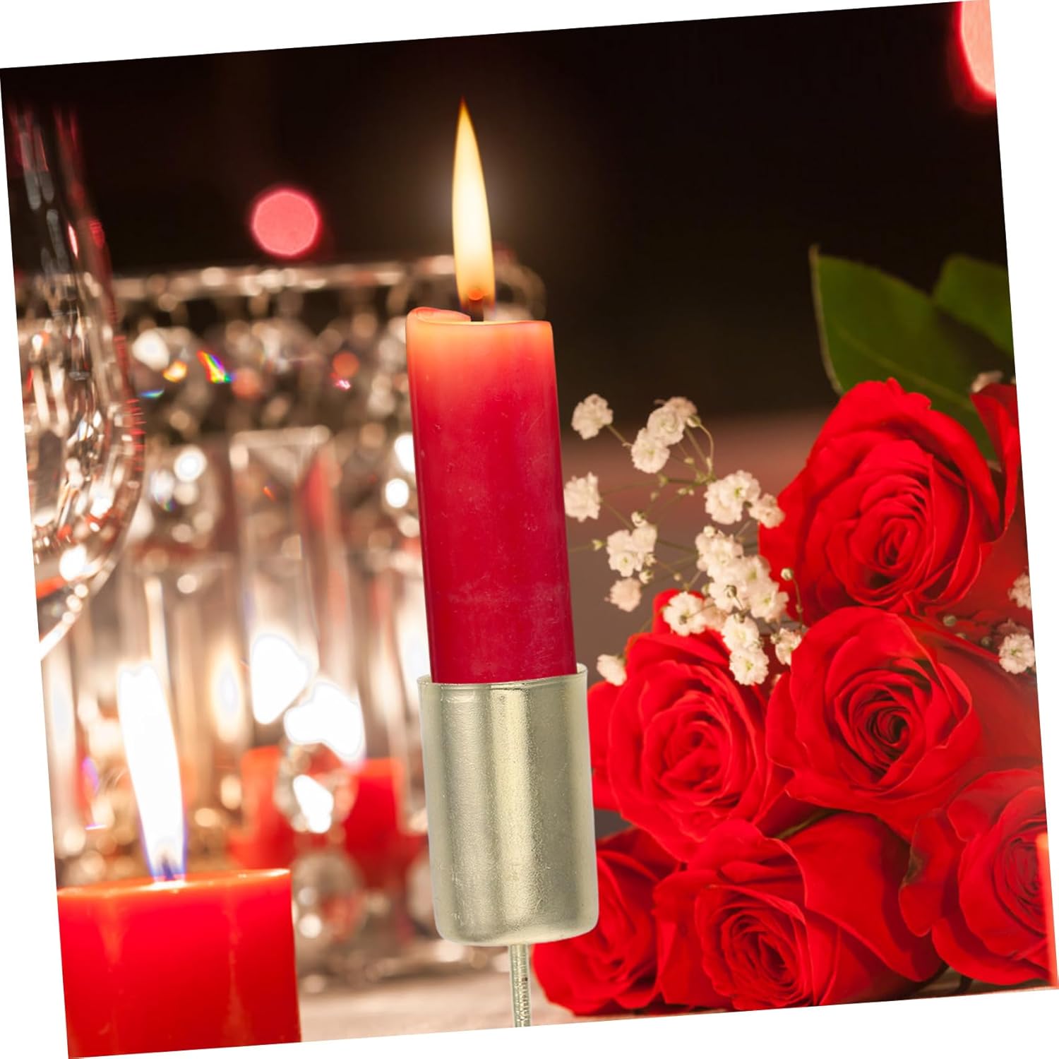 20pcs Candle Holder Spike for Christmas Tree Decor Festival Candle Cups for Parties Multi-Functional for Holiday Atmosphere