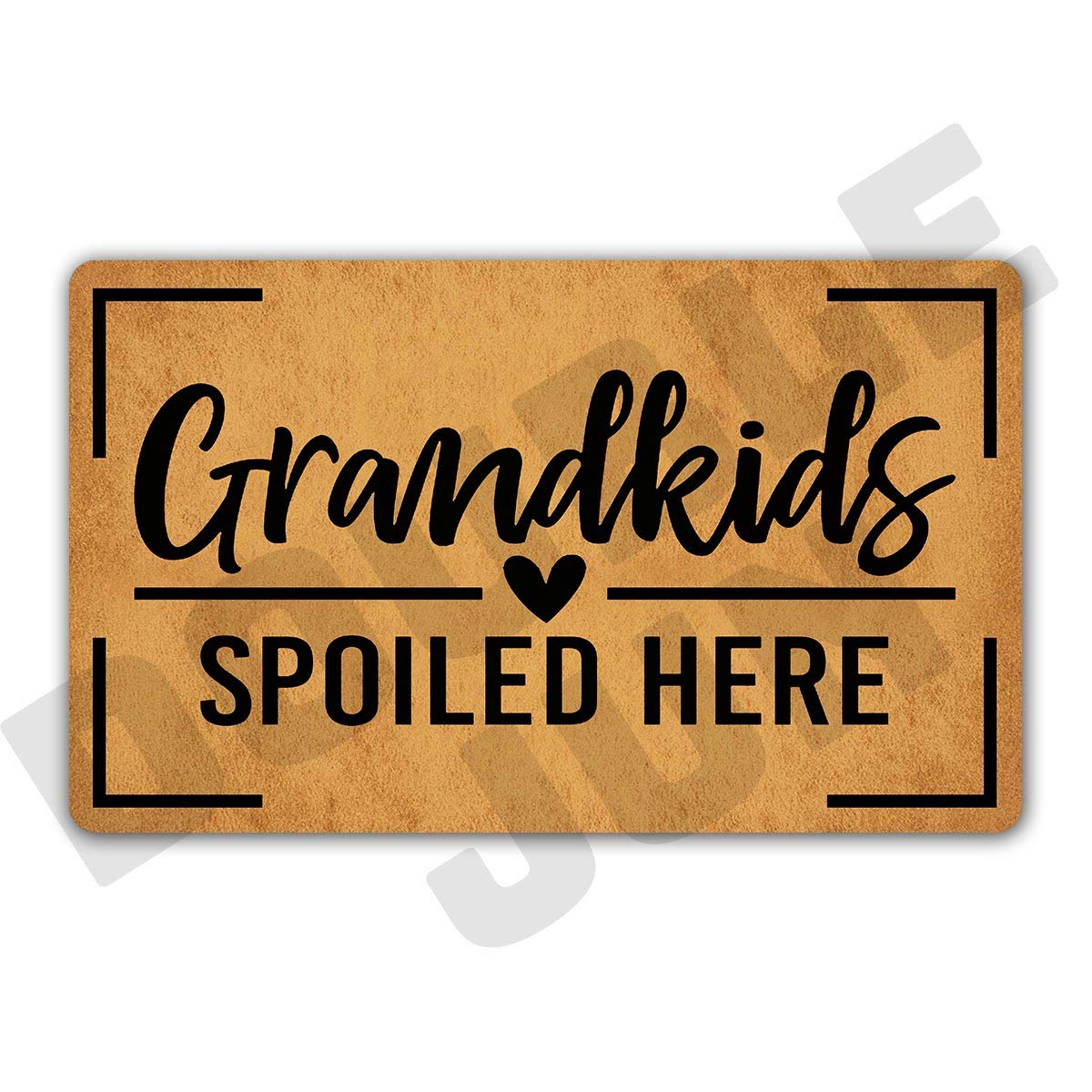 DoubleJun Grandkids Spoiled Here Floor Rug Indoor/Front Door Mats Home Decor Machine Washable Rubber Non Slip Backing 29.5"(W) X 17.7"(L)