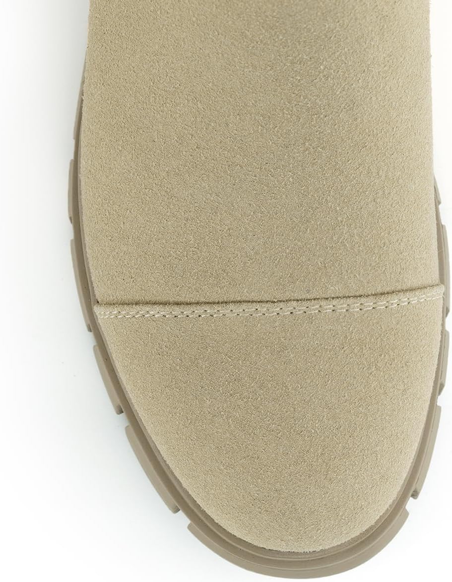 Athlefit Women's Ankle Boots Platform Lug Sole Chunky Heel Chelsea Booties with Side Zipper - Image 4