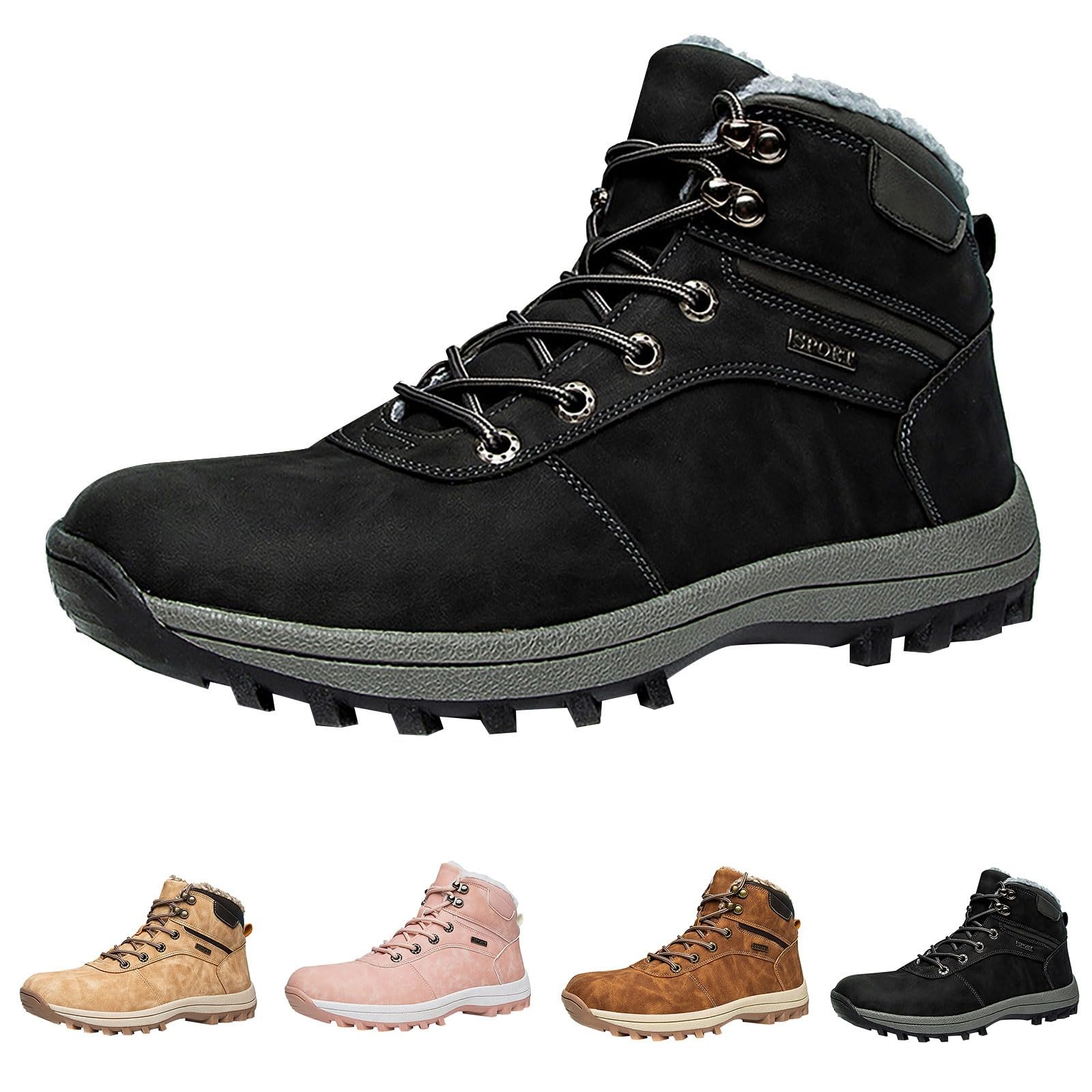 Botas de senderismo para hombre, impermeables, botas de trekking anchas