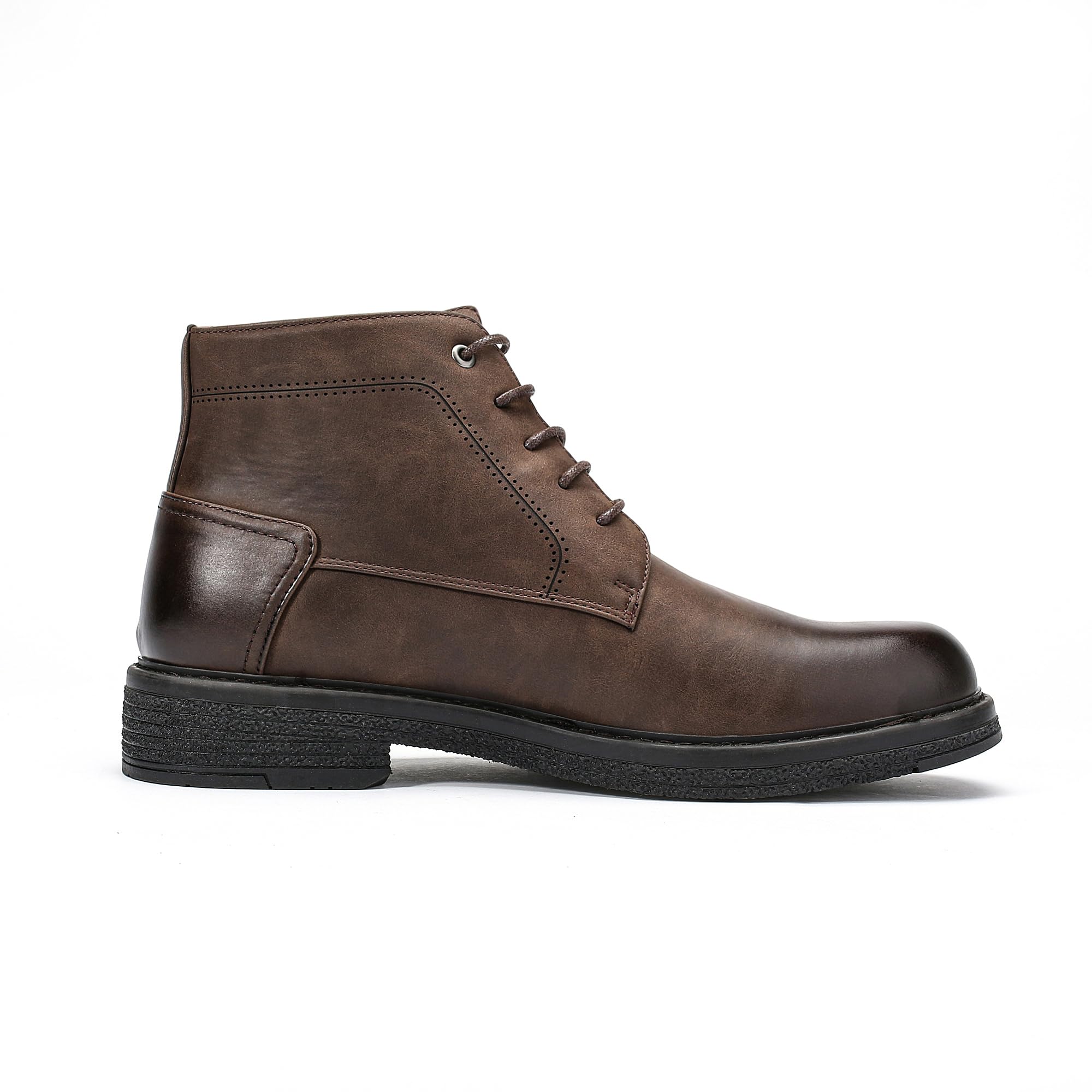 Allthemen Uomo Stivali Chelsea Casual Boots Punta Lacci Rotonda Moda Polacchine Anfibi Eleganti