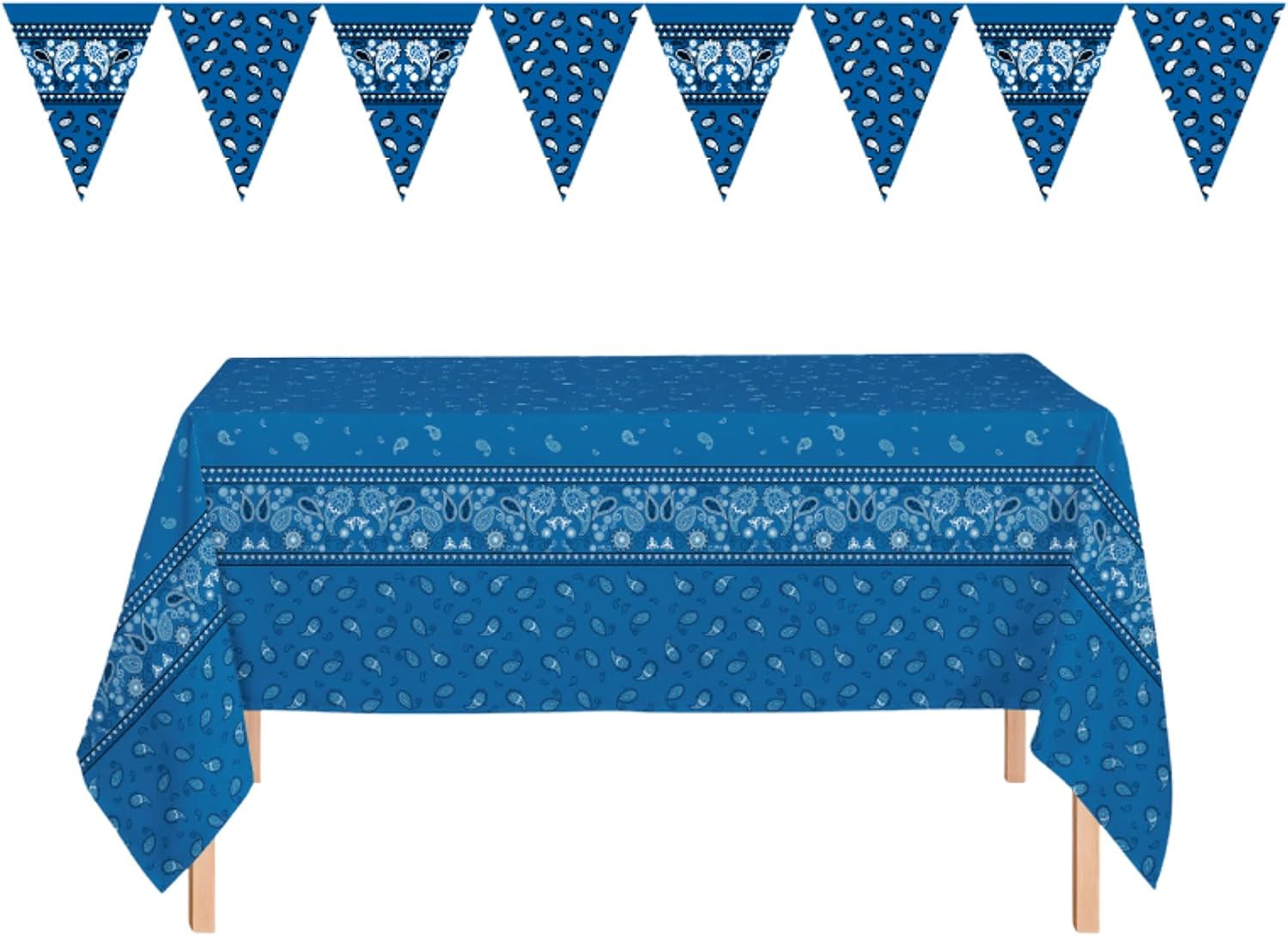 Oojami Cowboy Bandana Tablecloth 4 Pack - Plastic Table Cover 54" x 108" image 4