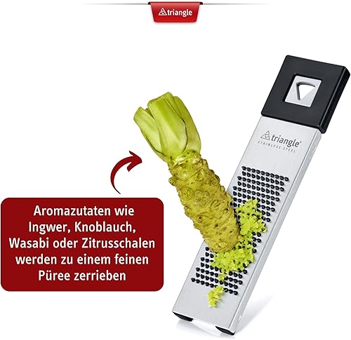 Miniatura 5 de triangle Rallador de aroma, acero inoxidable ultraafilado con receptor de nailon extraíble para una rejilla fácil y sin ensuciar, diseño compacto,