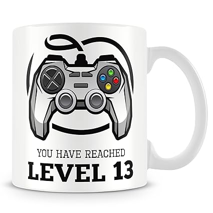 13th Birthday Gift Mug - Gamer Level 13