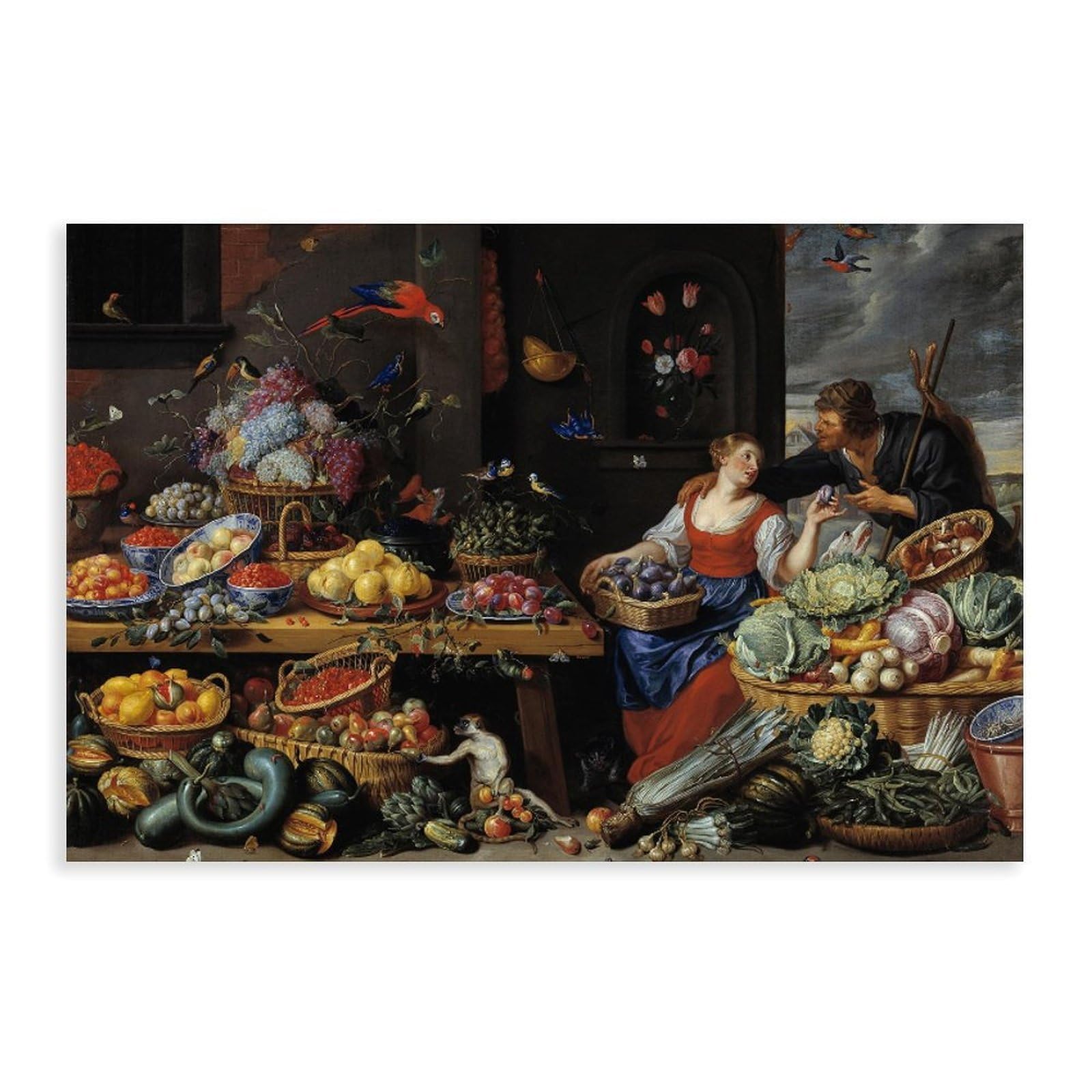 Poster su tela con un giovane venditore di frutta (1650 – 1660) poster su tela per soggiorno decorazione regalo